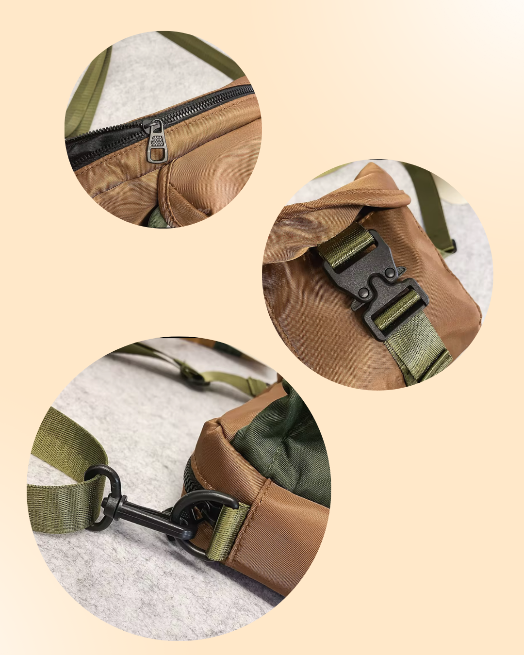 Stylische Gassitasche von pawINAYA® – mit Leckerlibeutel, Balltasche, Poopbag-Spender & Platz für Handy, Schlüssel & Wasser. Ideal für Spaziergänge mit Hund. Wasserfest & funktional.