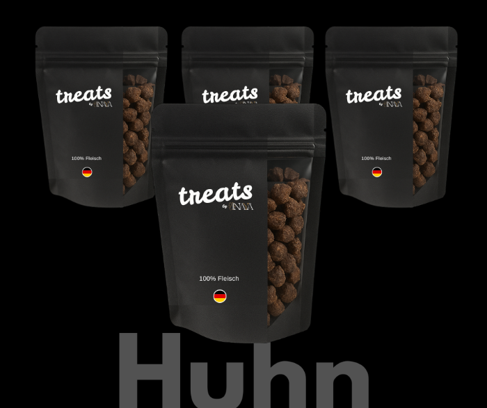 Dog treats by pawINAYA® sparset – 100 % Huhn, Single-Protein, schonend getrocknet. Natürlicher Hundesnack in wiederverschließbarer, schwarzer Verpackung mit Sichtfenster. Perfekt als Trainingsleckerlis oder Belohnung. Made in Germany, ohne Zusatzstoffe, ideal für Allergiker und ernährungssensible Hunde