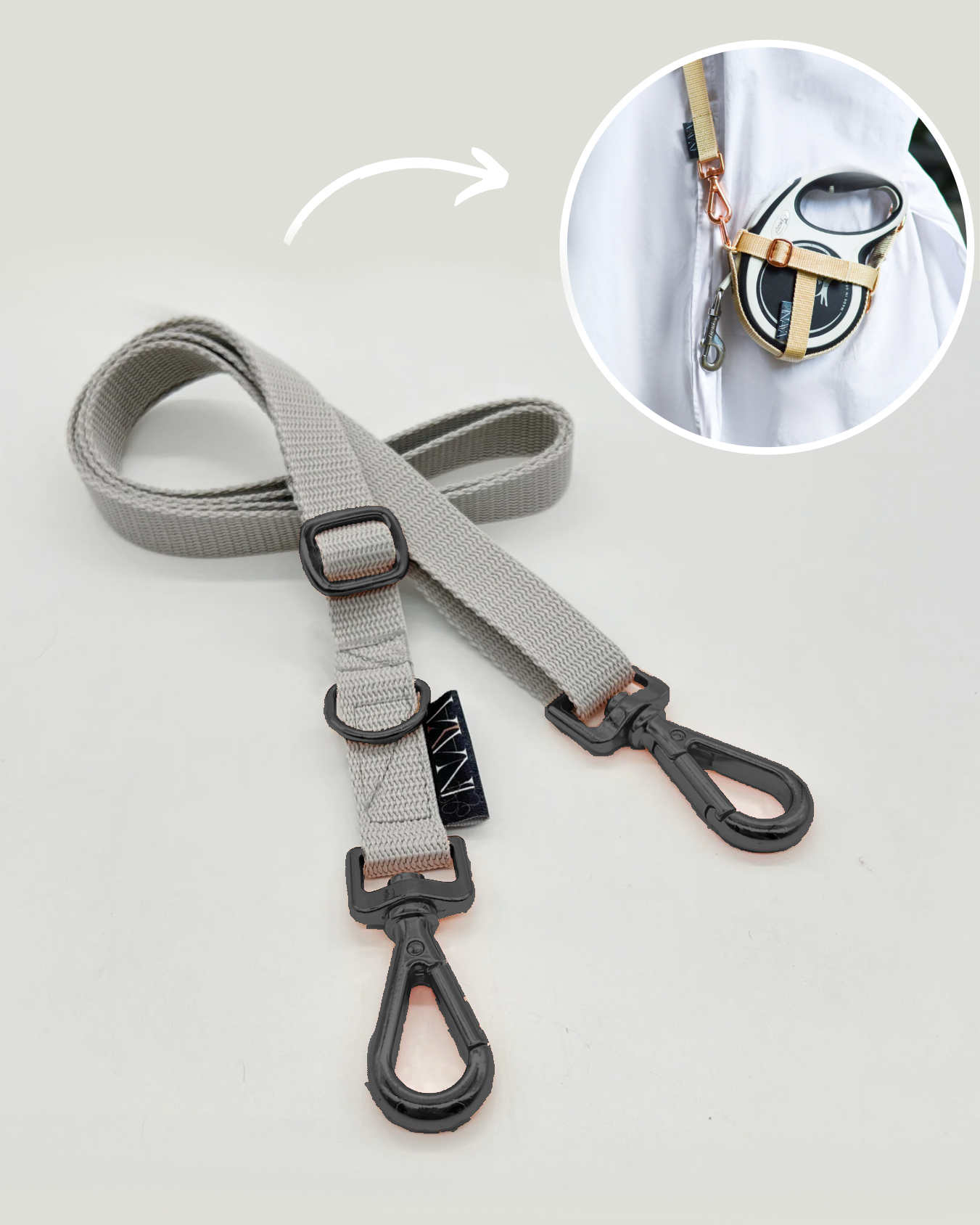 double leash/ shoulder strap -L-