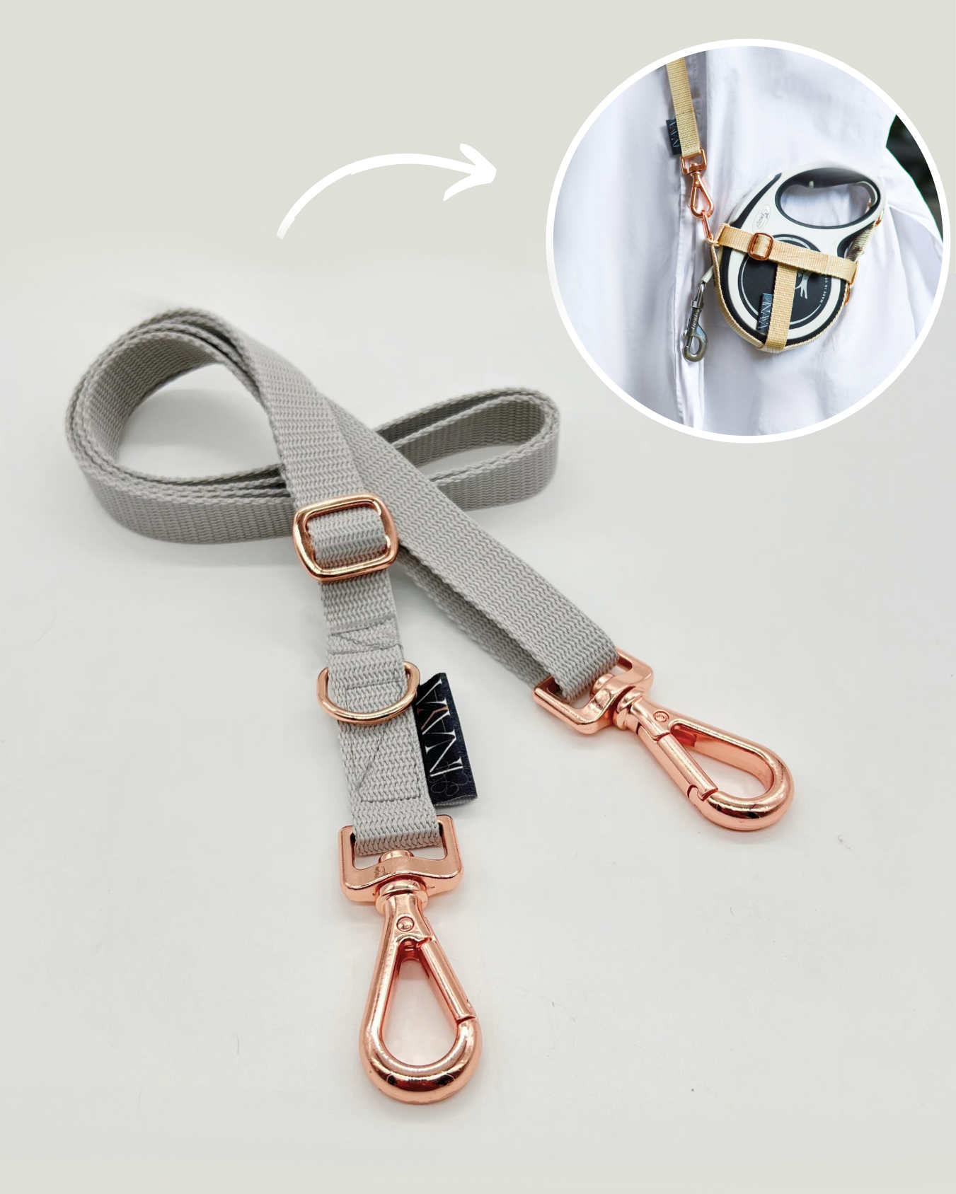 double leash/ shoulder strap -L-