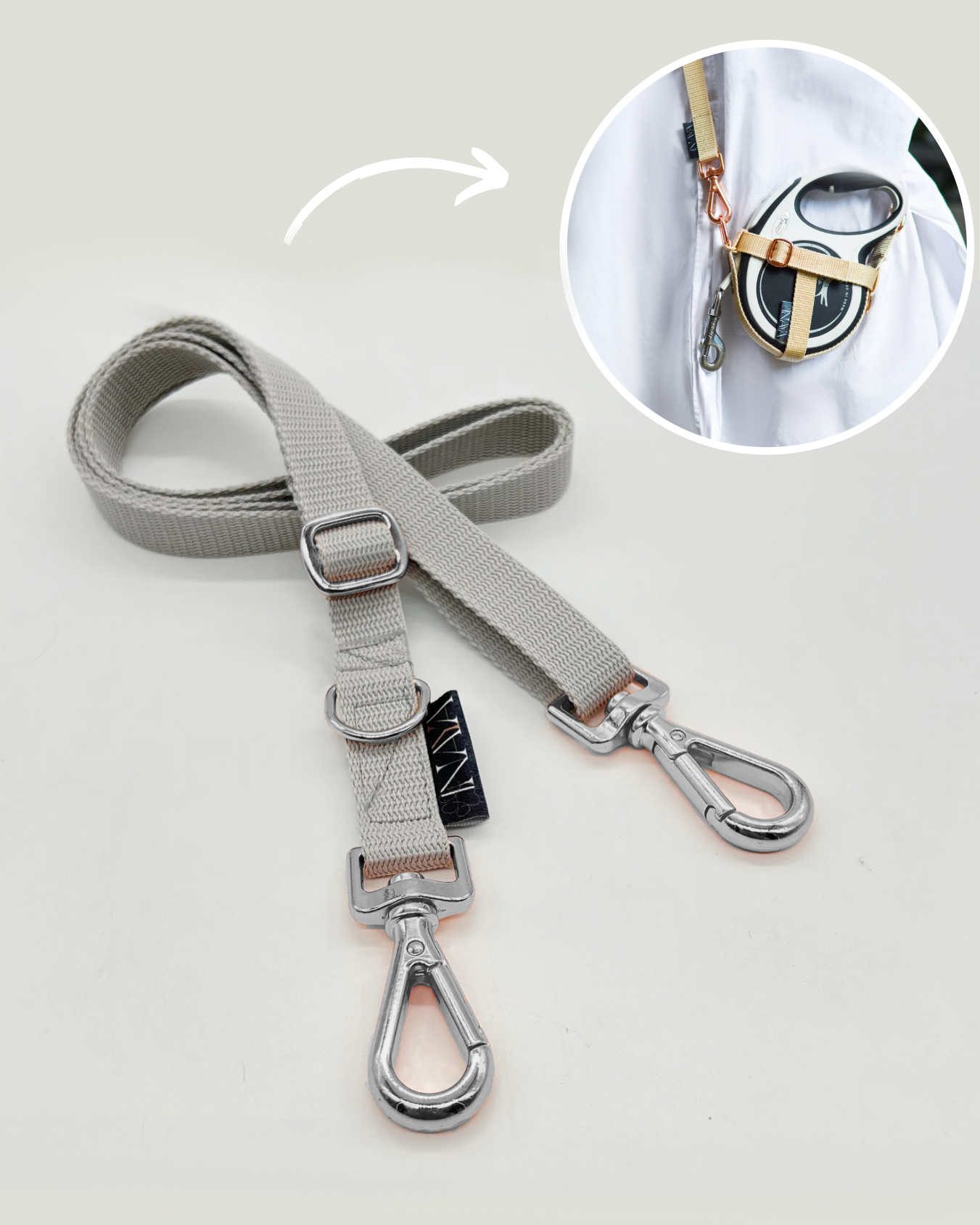 double leash/ shoulder strap -L-