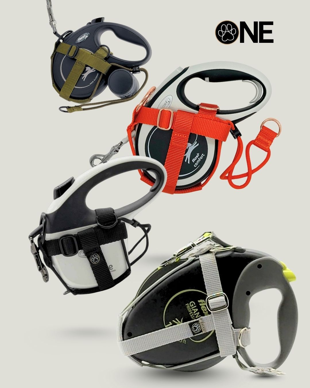 Halfter ONE | for all flexi | incl. 3-in-1 dogleash