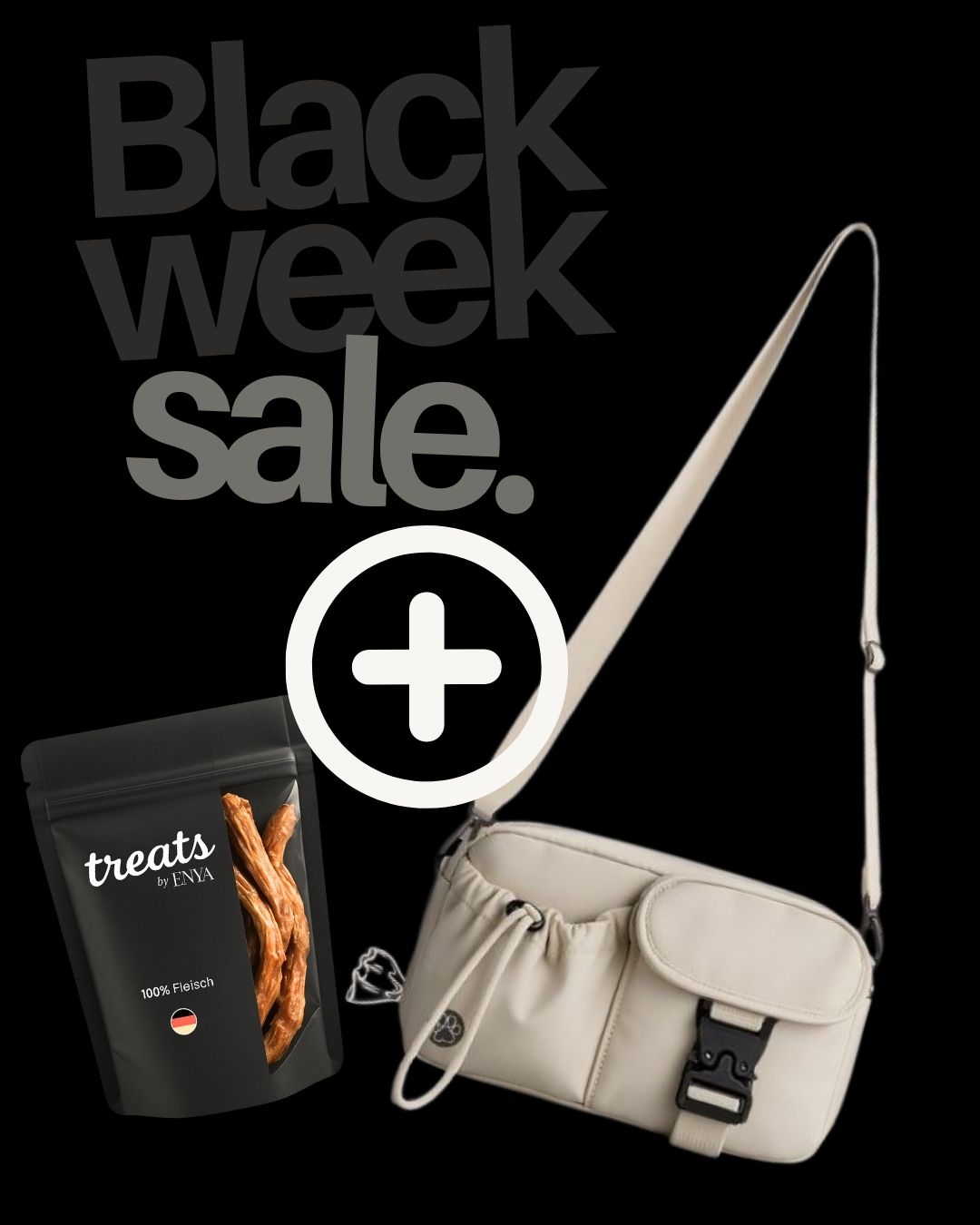 BLACK DEAL - Gassitasche + Leckerli