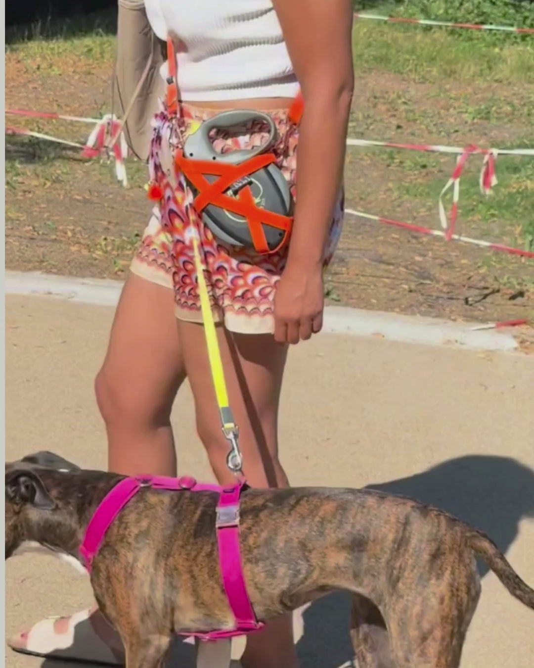 Bordeaux Halfter für Flexi-Rollleinen – kompatibel mit Flexi Giant, S, M und L. Ideal für sicheres, freihändiges Gassigehen mit kleinen und mittelgroßen und großen Hunden. Hochwertiges Hundeleinen-Zubehör aus robustem Nylon mit Metallringen – einfach zu befestigen, perfekt für Spaziergänge, Training und Outdoor. pawINAYA® Original.
