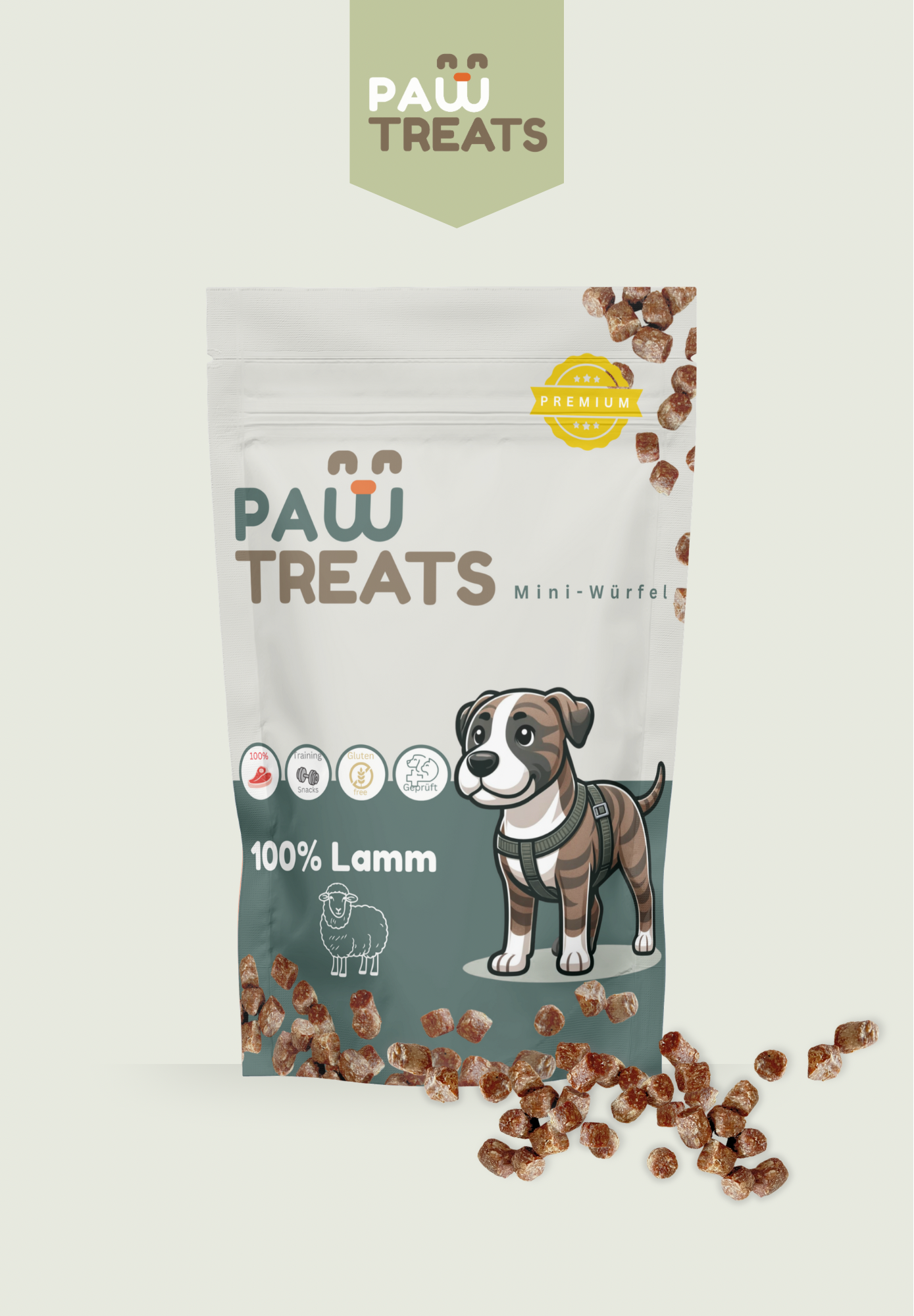 pawTreats 100% Lamm - Mini Würfel