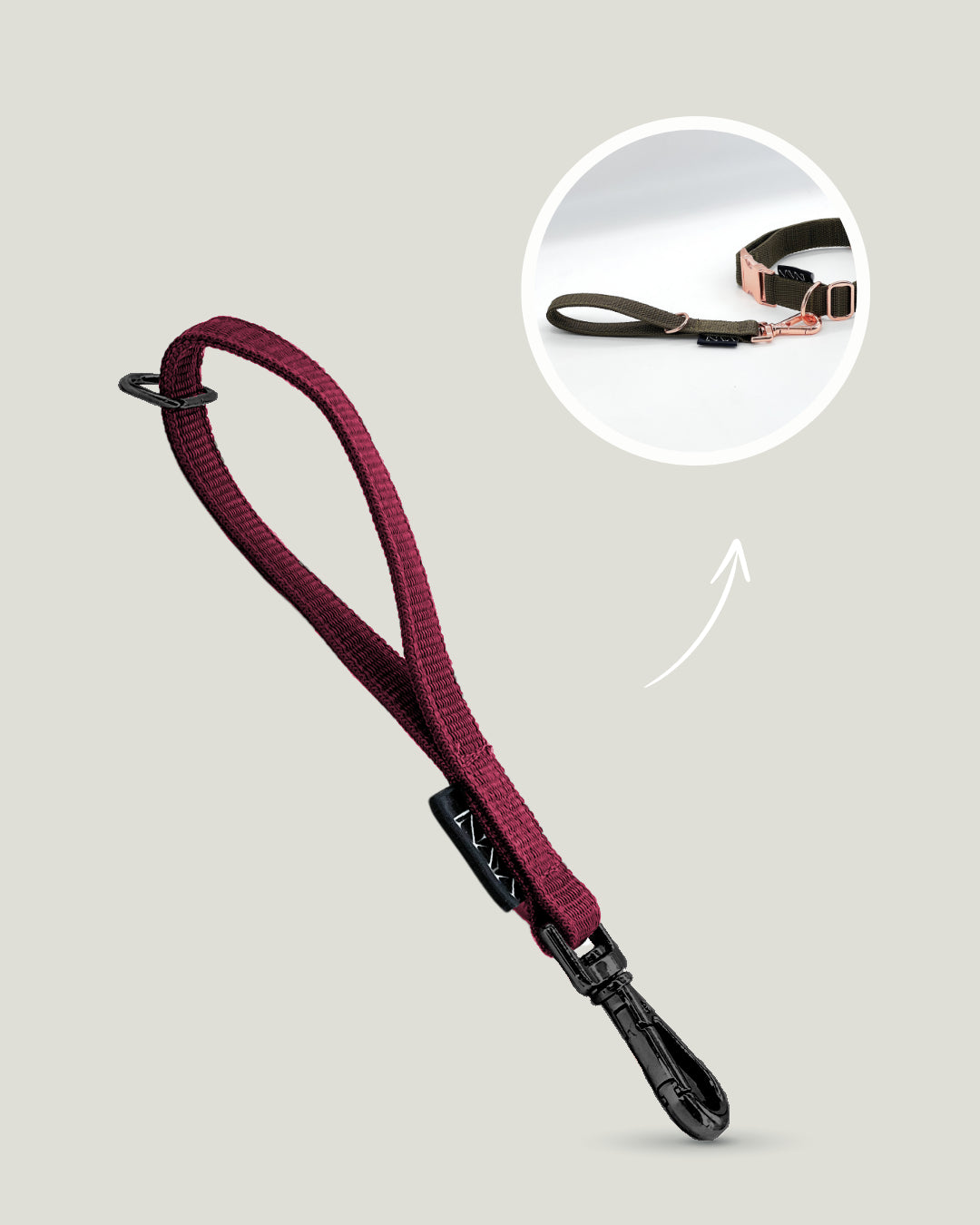 Flexi leine pawINAYA®  Multifunktions-Handschlaufe - Hundeleine Schleppleine Halsband Hundegeschirr